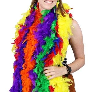 6 Pack Colorful Feather Boas Party Event 🌈